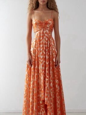 Delfi Collective Adele Dress - Sunset Print Spaghetti-Strap Maxi Dress